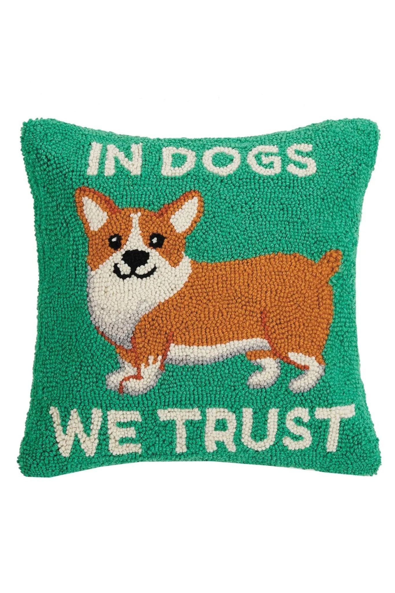 In Dogs We Trust Hook Throw Pillow - Pillows