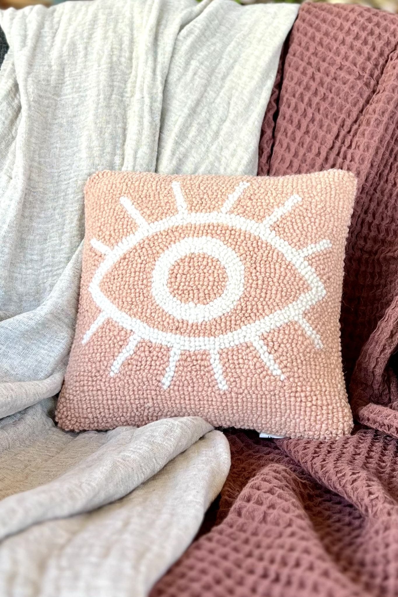 The Evil Eye Hook Throw Pillow - Pillows