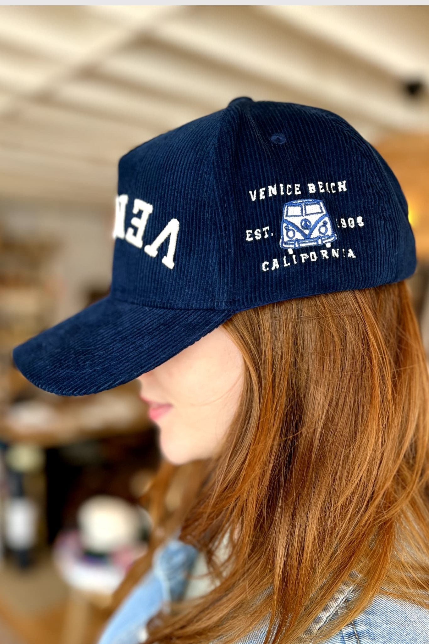 Venice Corduroy Hat (Navy) - Hat