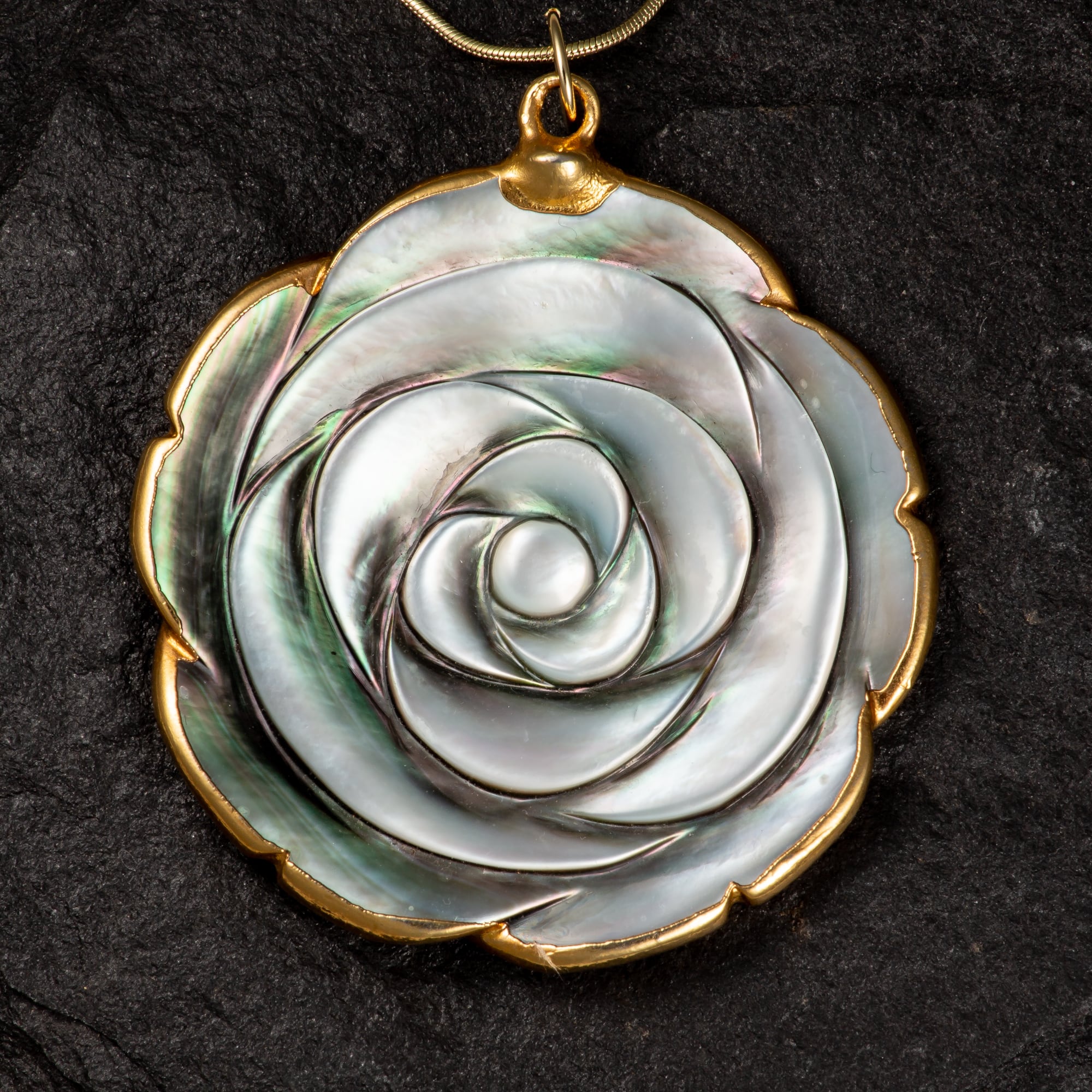 24k Gold Plated Rose Necklace - Necklaces