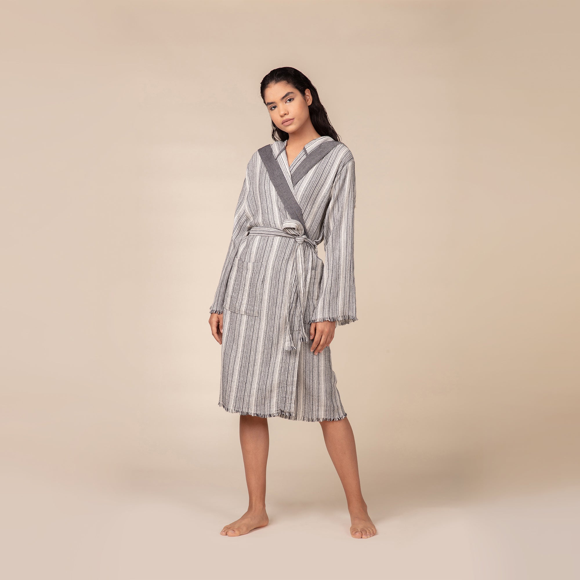 Adel Waffle Bathrobe - Tobacco - Bathrobe