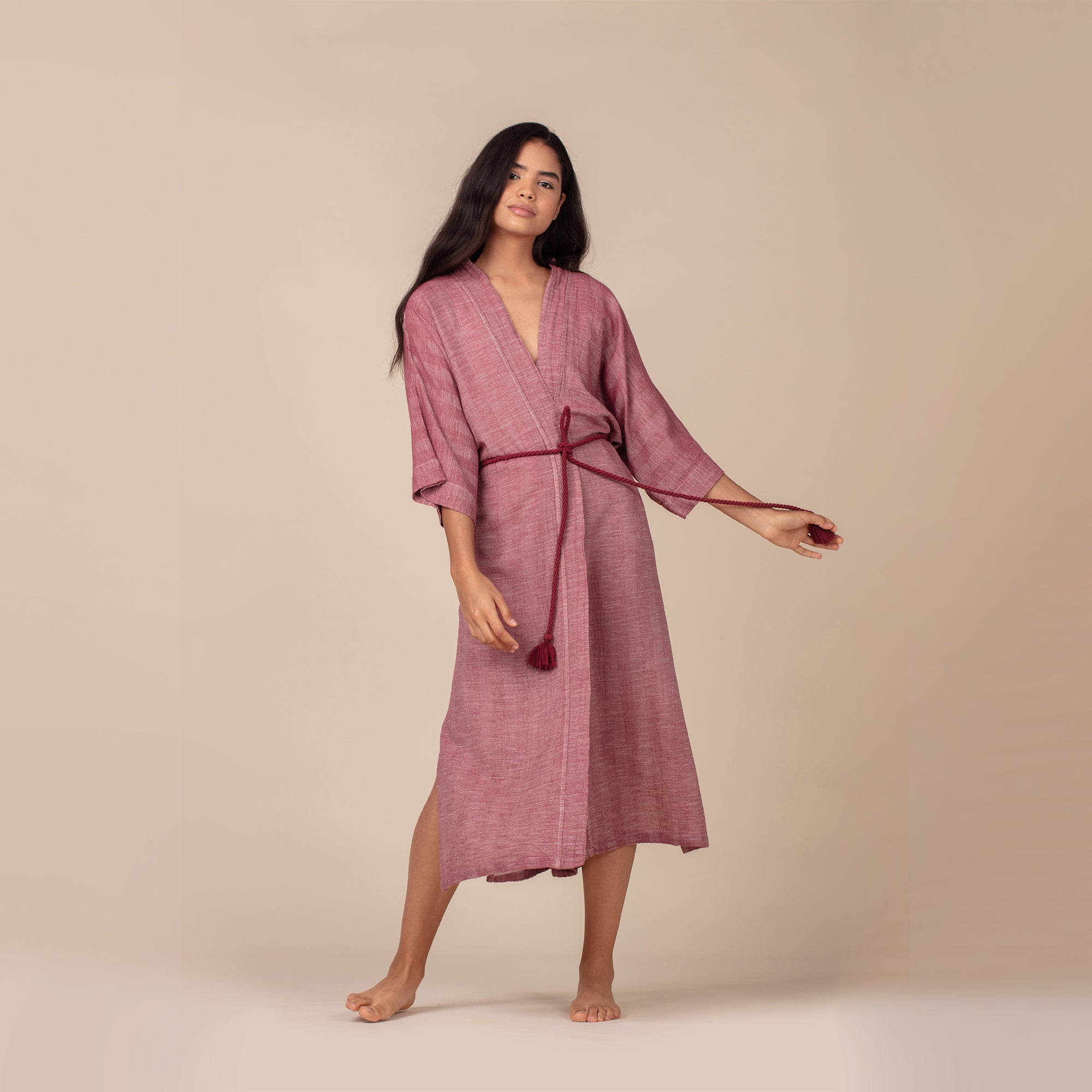 Alvina Kimono - Raspberry - Raspberry - Casual Kimonos