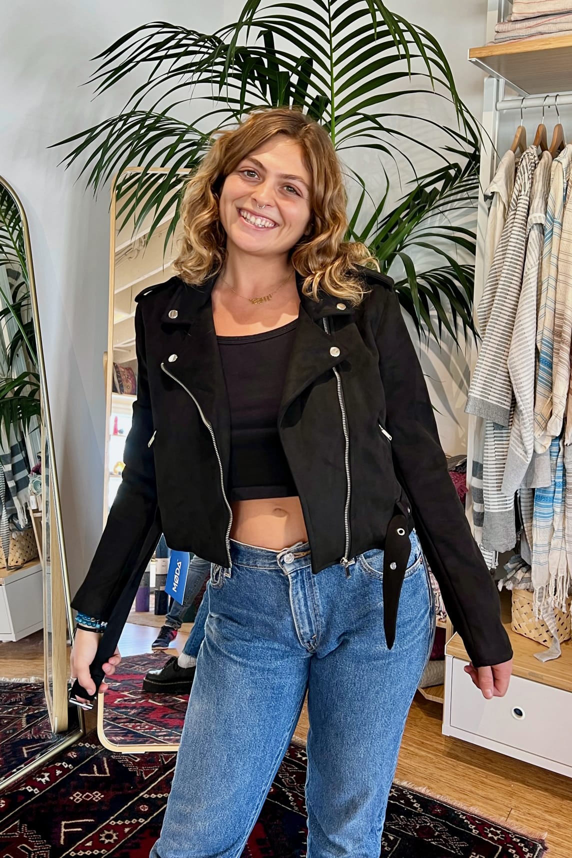 Black Jacket with Pink Peruvian Heart - Coats & Jackets