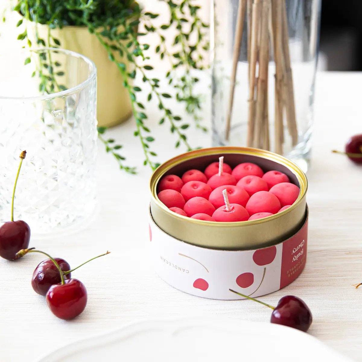 Cherry Tin Candle - Candle