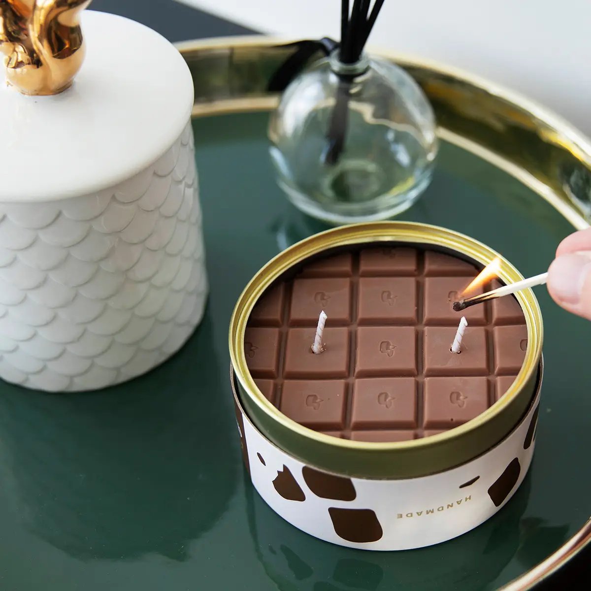 Chocolate Bar Tin Candle - Candle