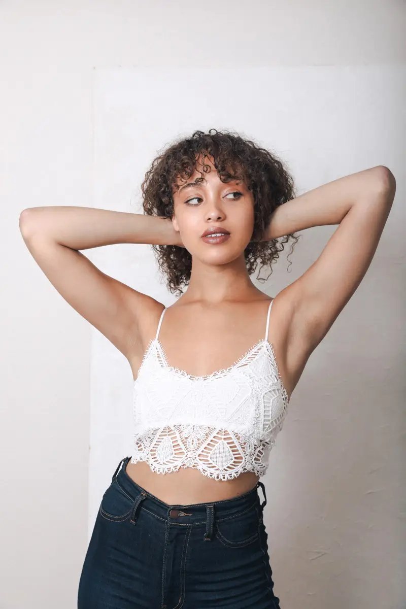 Crochet Lace Longline Bralette - Small - Bralette