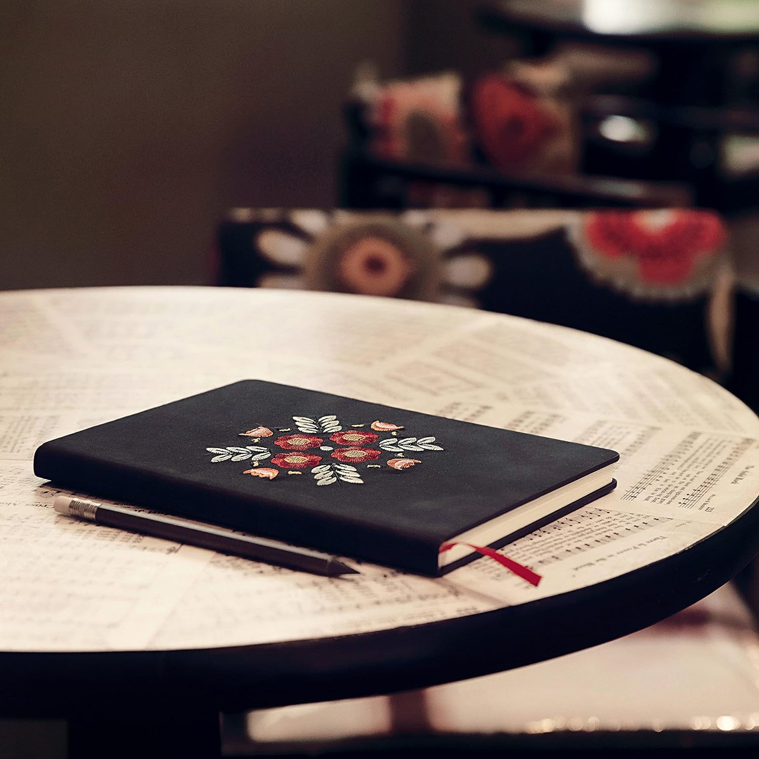 Evelynn Embroidered Layflat Journal - Notebooks & Notepads