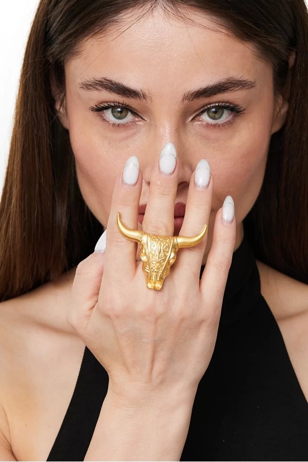 Gold Plated Bull Ring - Rings