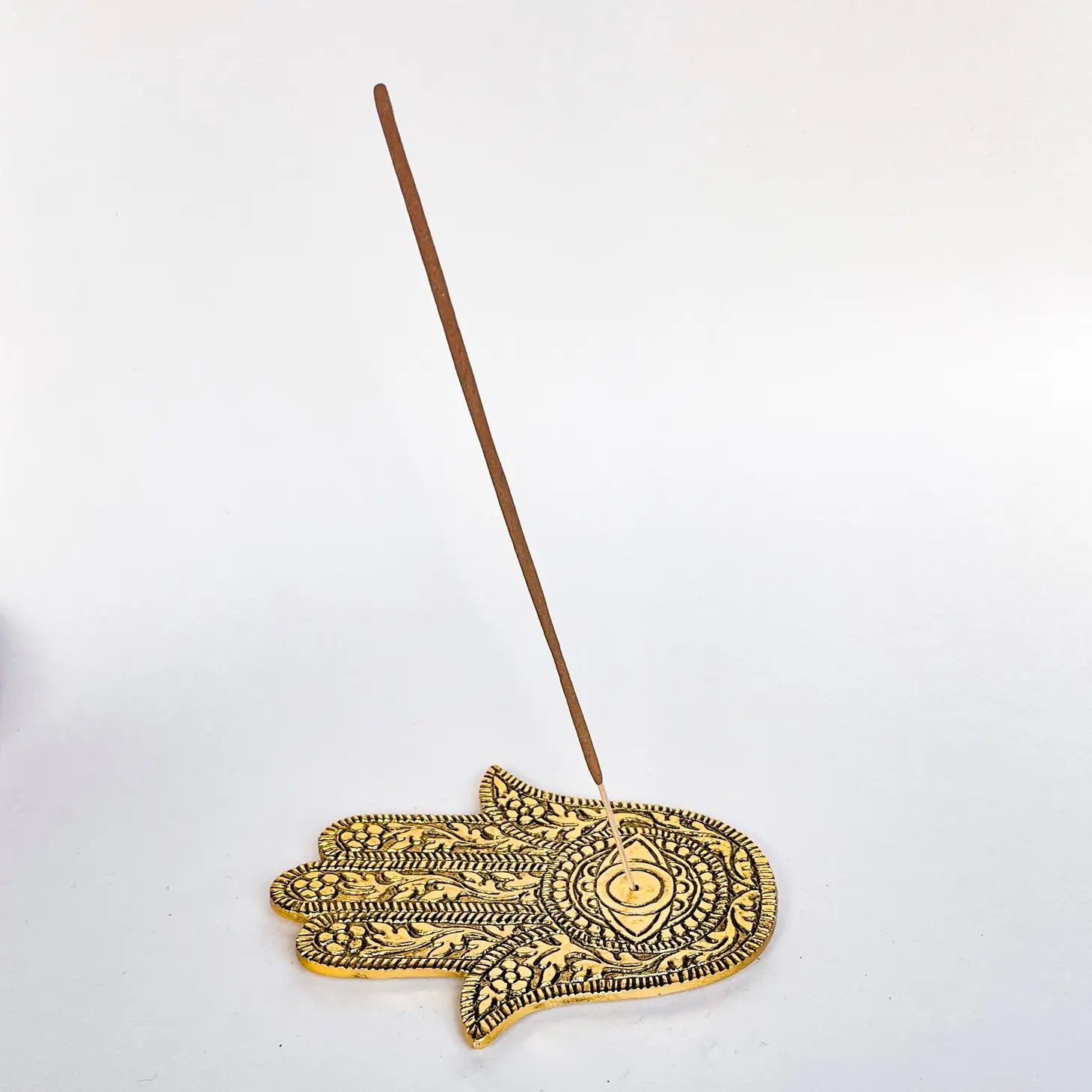 Hamsa Hand Incense Holder (Gold) - Incense Holders