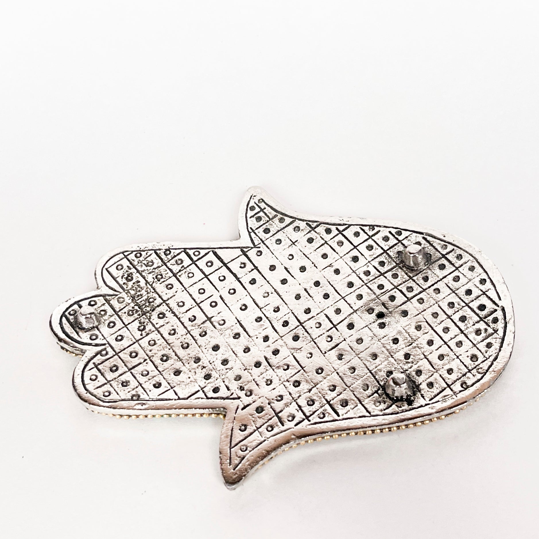 Hamsa Hand Incense Holder (Pearl & Silver) - Incense Holders