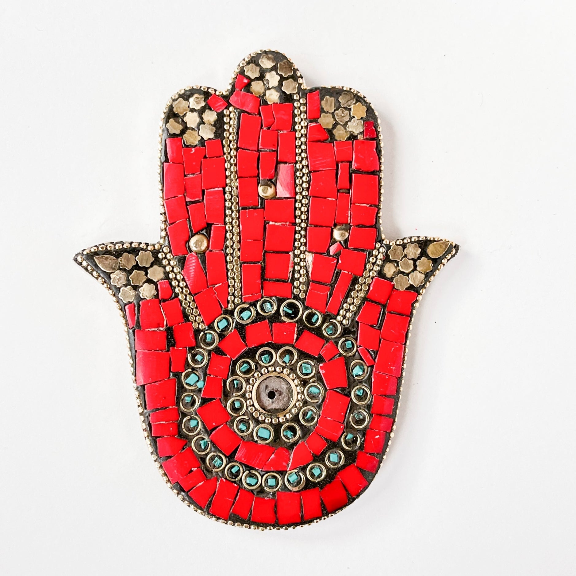 Hamsa Hand Incense Holder (Red) - Incense Holders