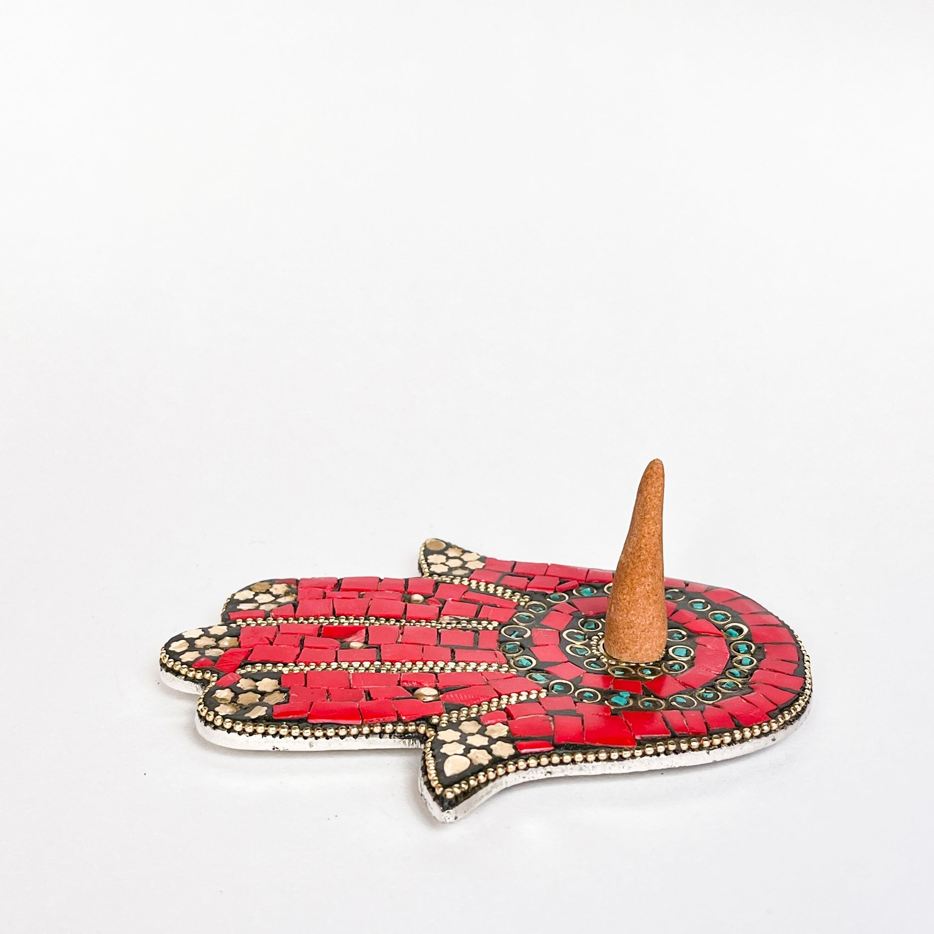 Hamsa Hand Incense Holder (Red) - Incense Holders