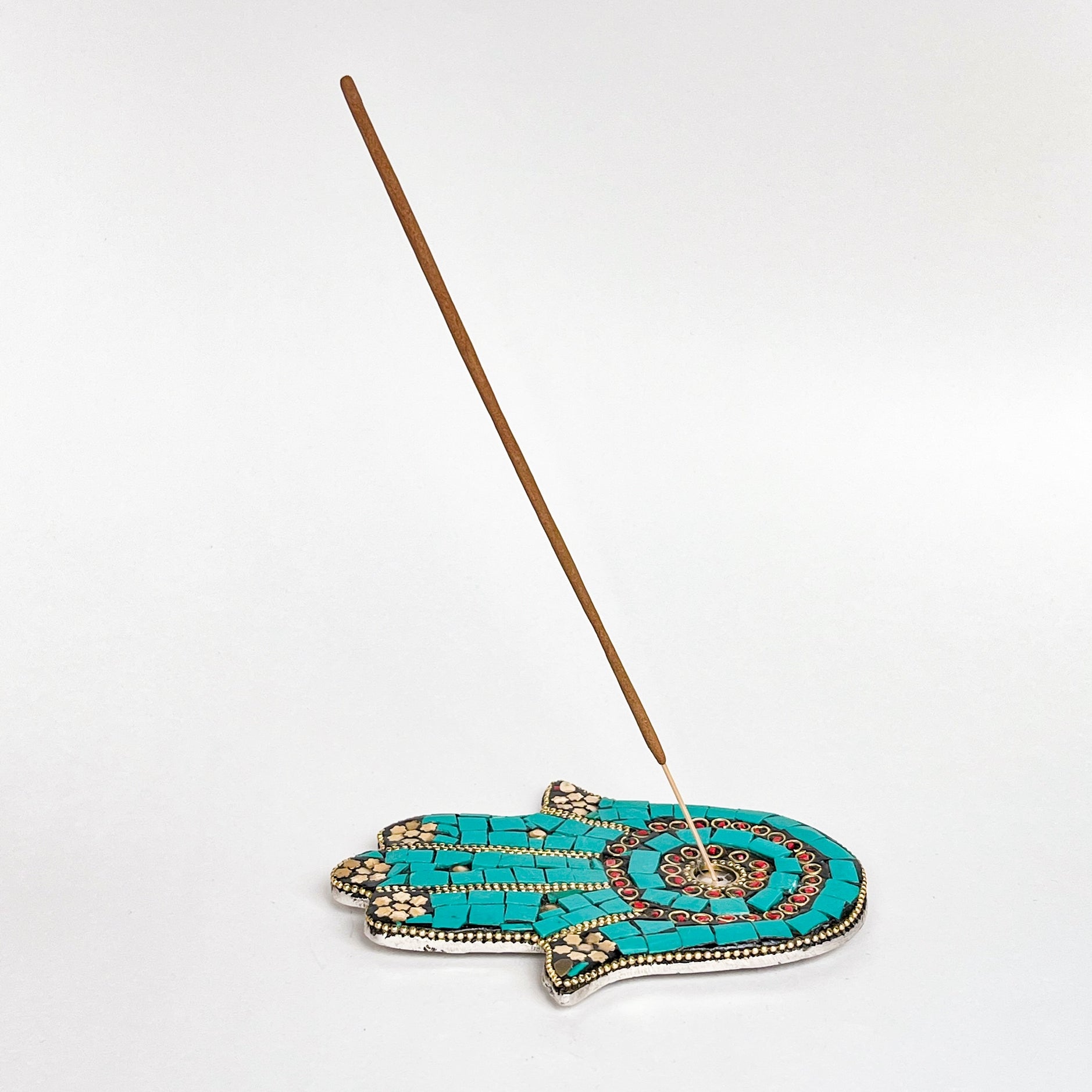 Hamsa Hand Incense Holder (Turquoise) - Incense Holders