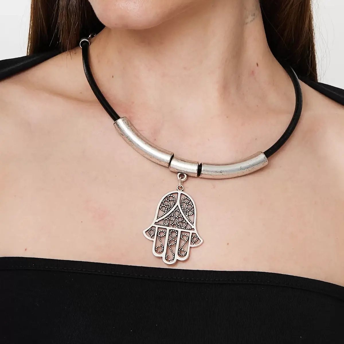 Hamsa Necklace - Necklaces