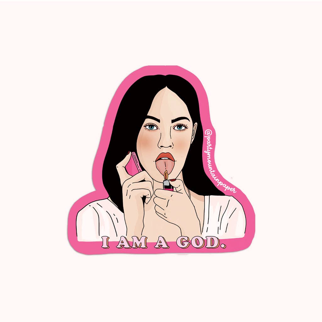 "I Am a God" Meg Sticker - Sticker