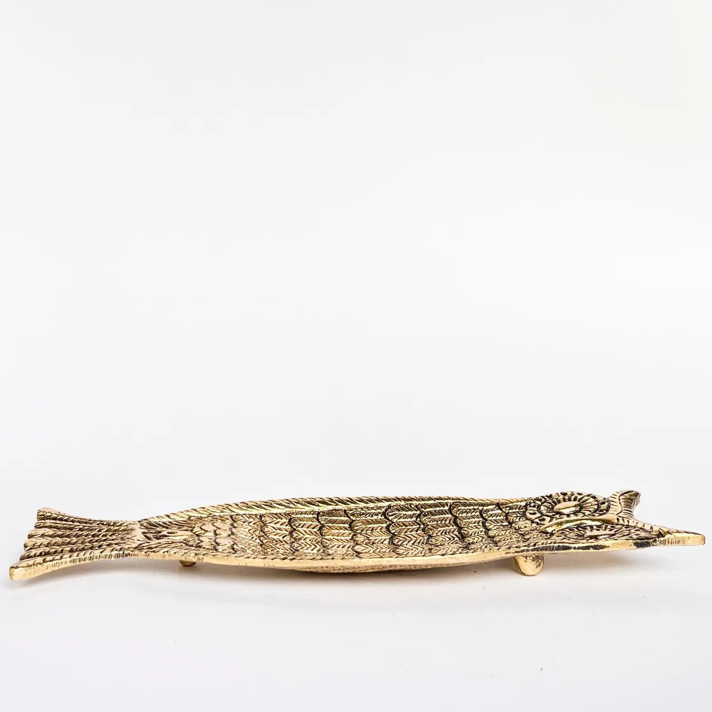 Long Owl Incense Holder (Gold) - Incense Holders