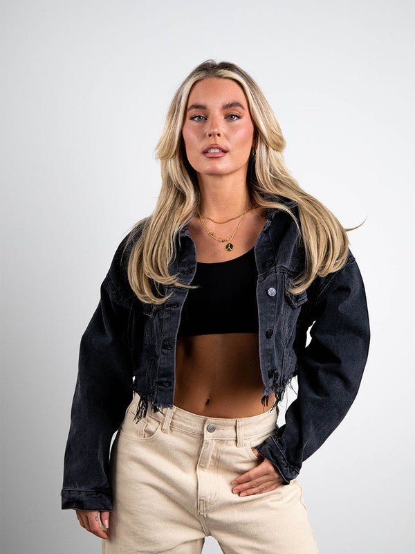 Lost Angeles Denim Crop Jacket - S/M - Coats & Jackets