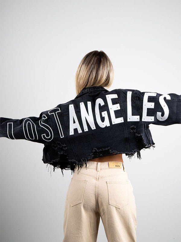 Lost Angeles Denim Crop Jacket - S/M - Coats & Jackets