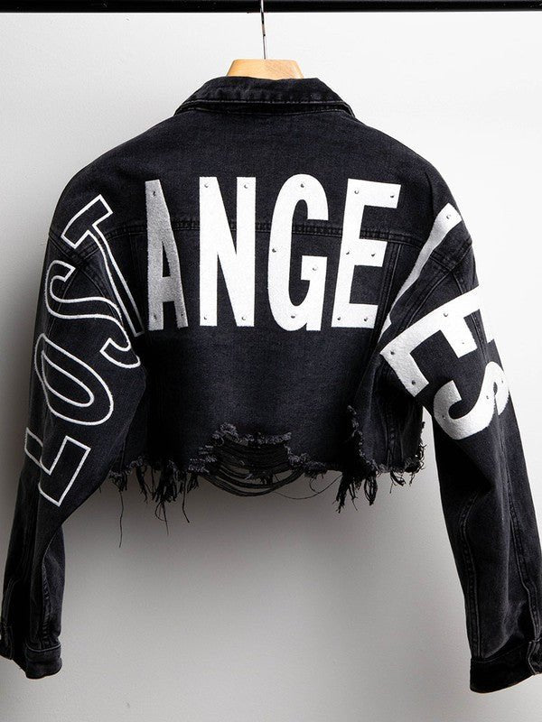 Lost Angeles Denim Crop Jacket - S/M - Coats & Jackets