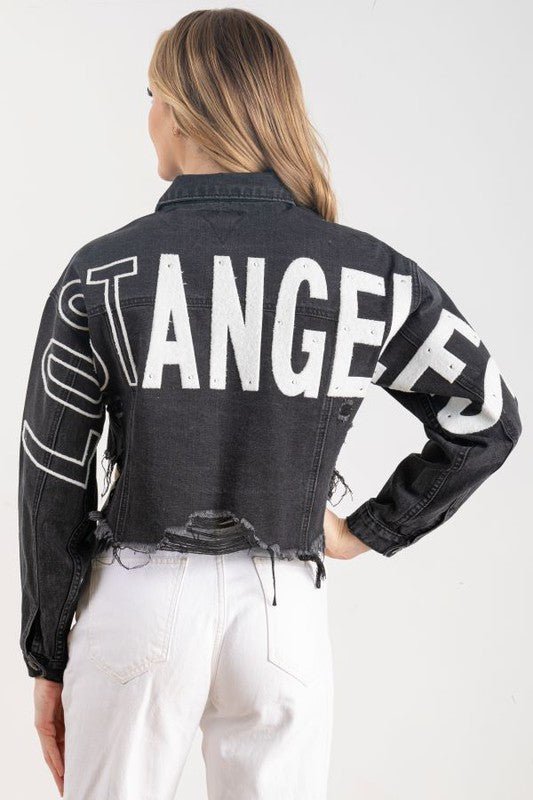 Lost Angeles Denim Crop Jacket - S/M - Coats & Jackets