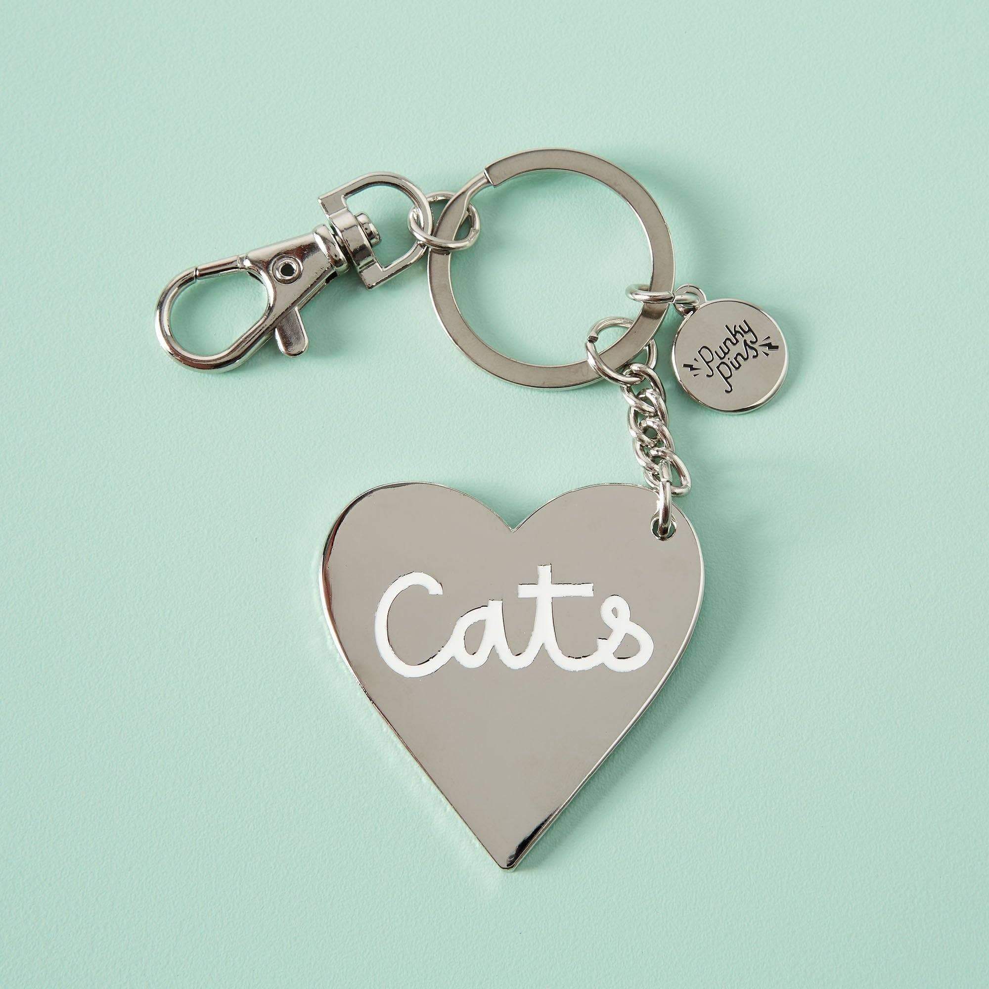 Love Cats Enamel Keyring - Keychain