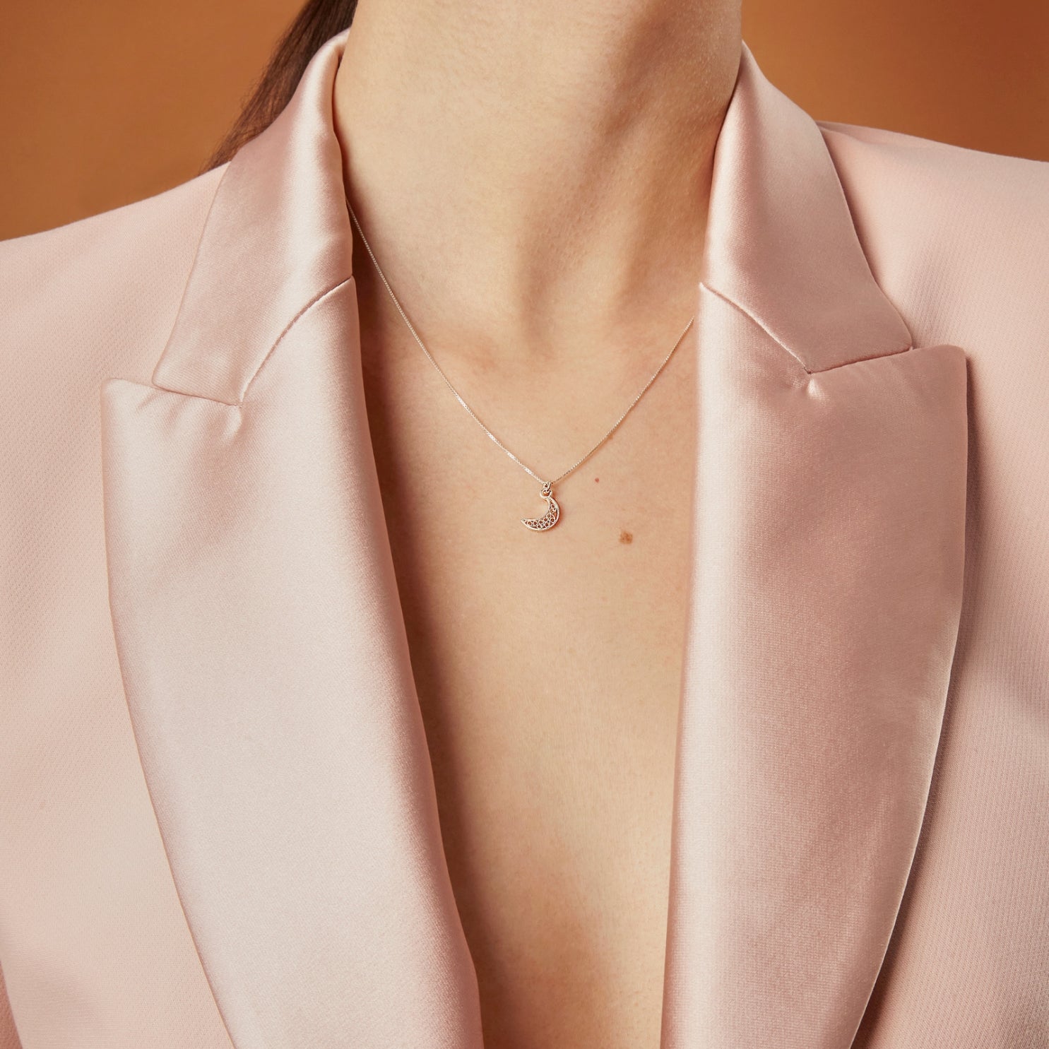 Luna 18k Gold Plated Filigree Pendant Necklace - 16" - Necklaces