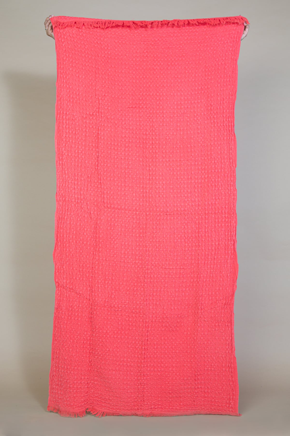 Maia Waffle Towel - Coral - Waffle Towel