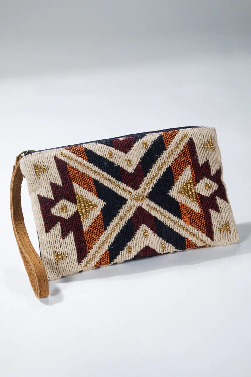 Marron Handmade Clutch - Clutch