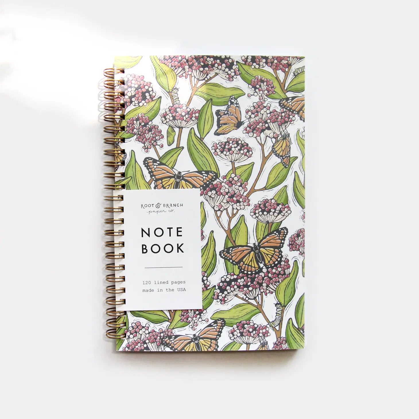 Monarch + Milkweed Spiral Bound Notebook - Notebooks & Notepads