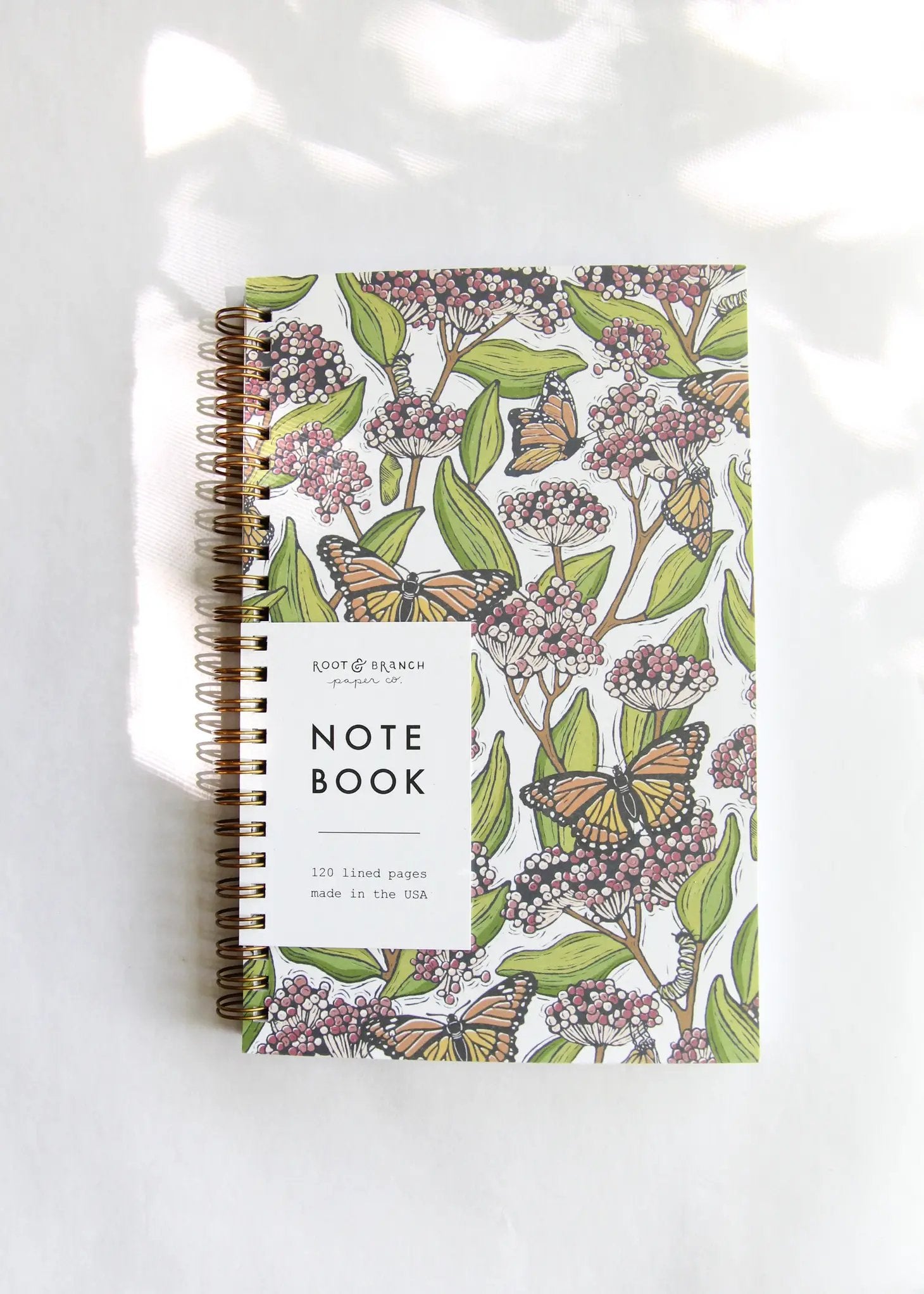 Monarch + Milkweed Spiral Bound Notebook - Notebooks & Notepads