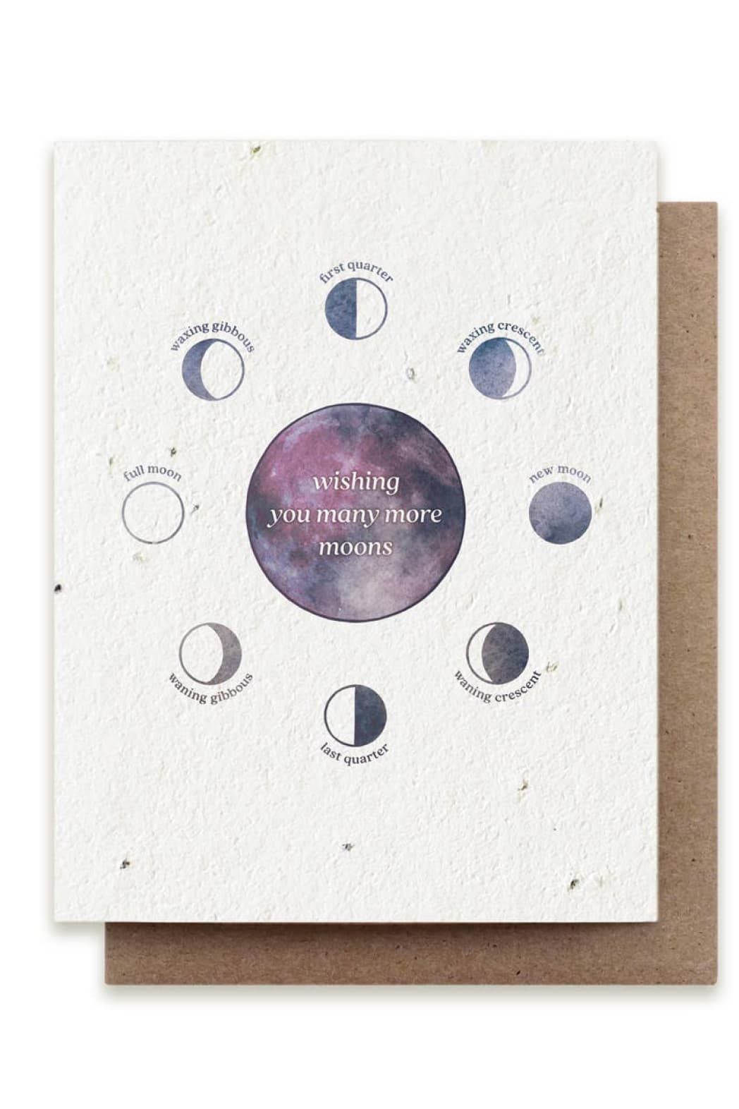 Moon Phase Birthday Plantable Herb Seed Card - Greeting & Note Cards