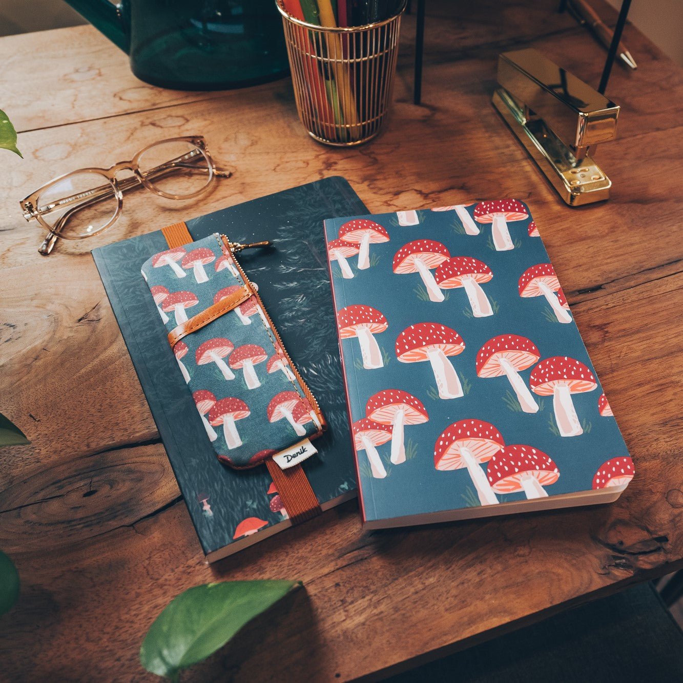 Mushroom Pencil Pouch - Notebook Pouch