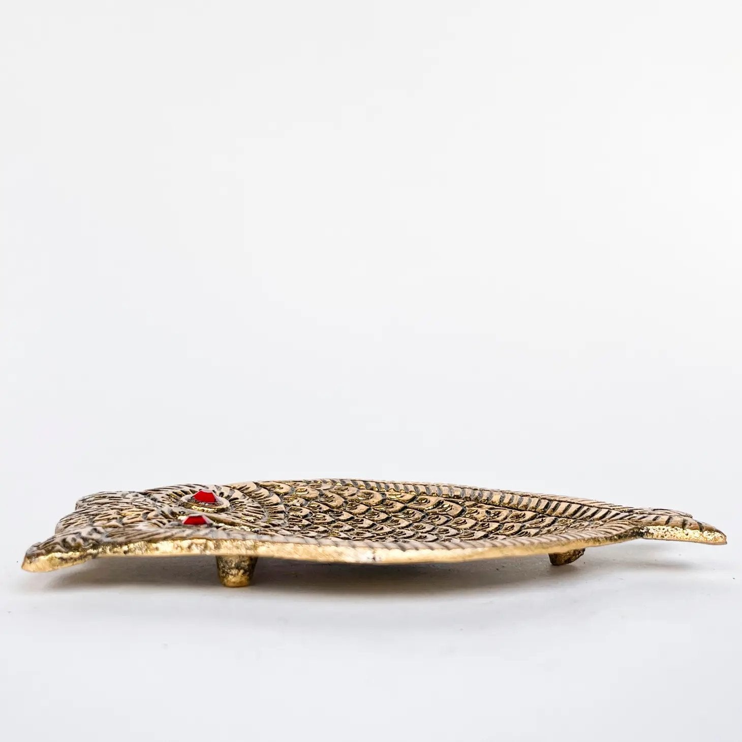 Owl Incense Holder (Gold with Red Eyes) - Incense Holders