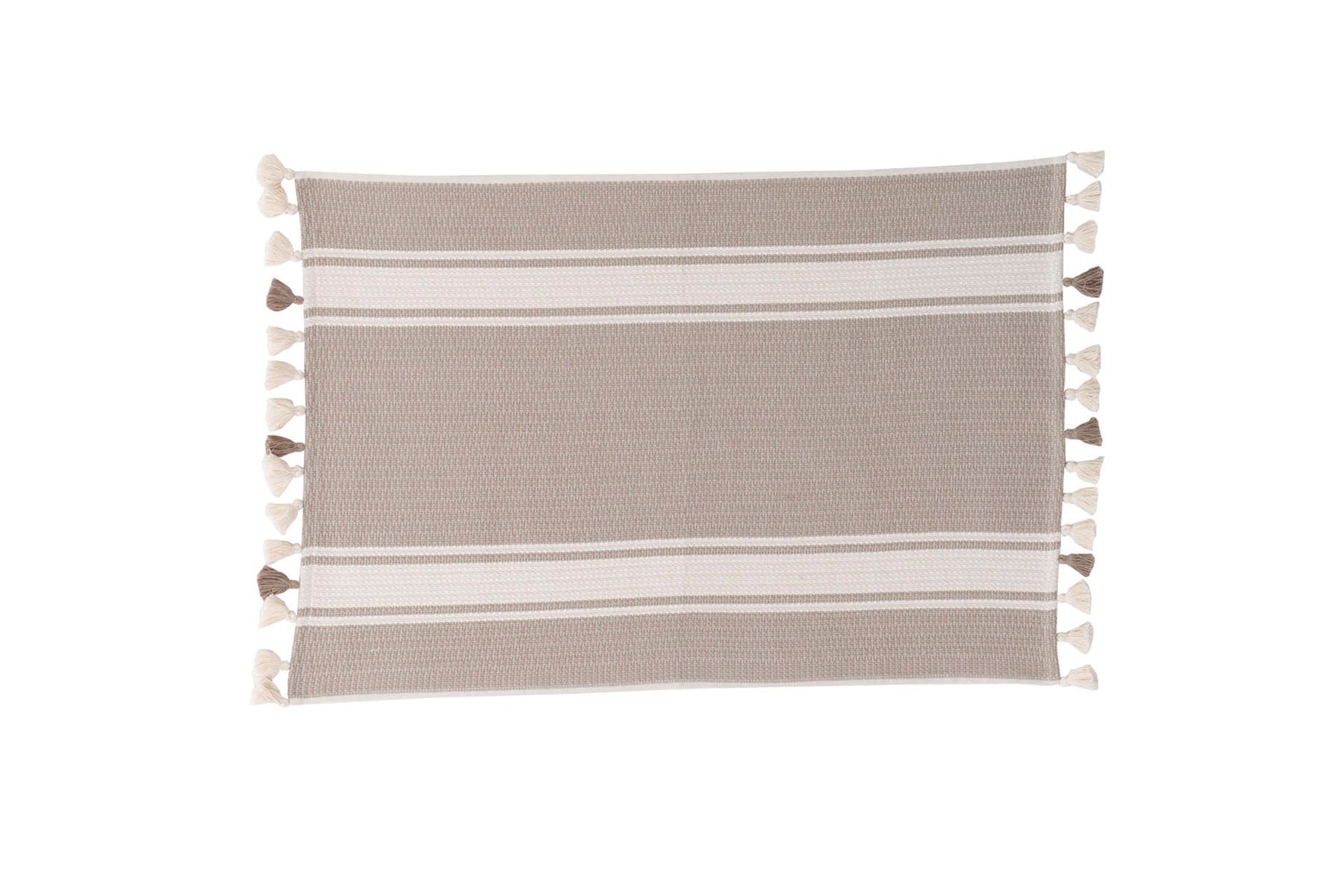 Pom-Pom Tuana Bath Mat - Beige - Bath Mats & Rugs