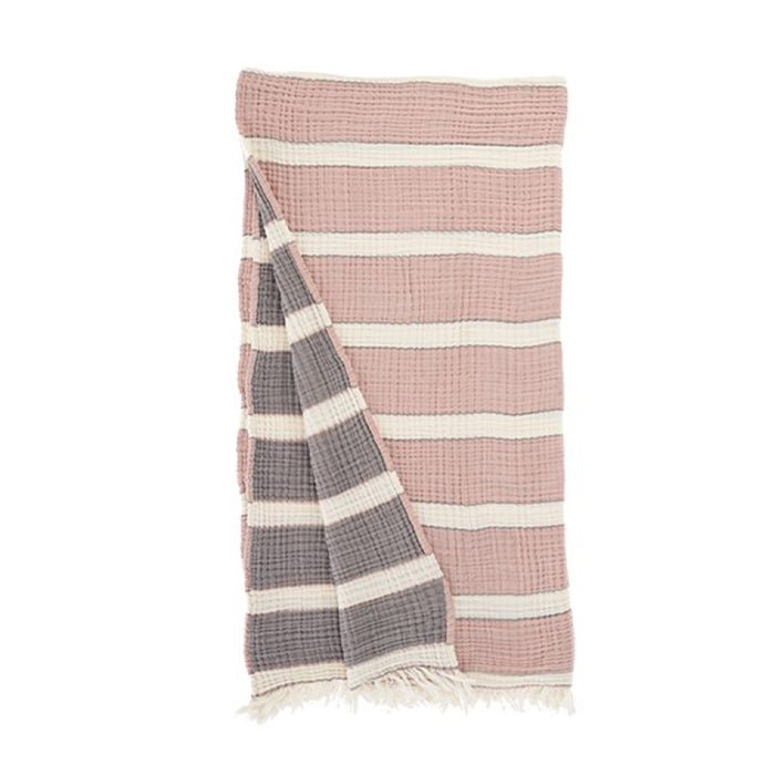 Quattro Turkish Towel - Dusty rose/Anthracite - Turkish Towel