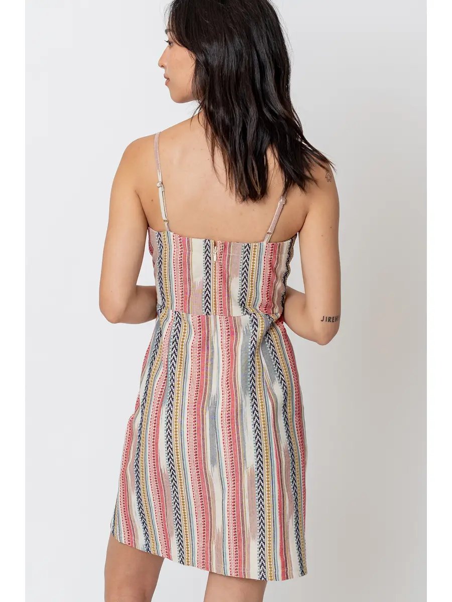 Sleeveless Multi Stripe Mini Dress - Small - Dresses