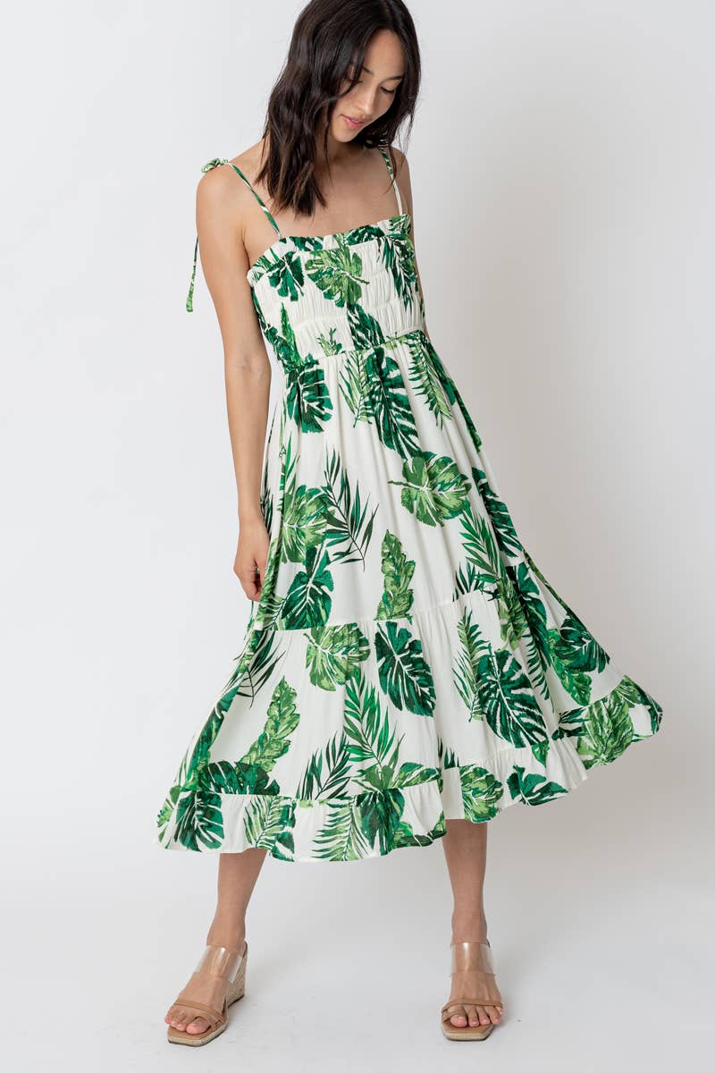 Sleeveless Smocked Midi Dress - Small - Dresses