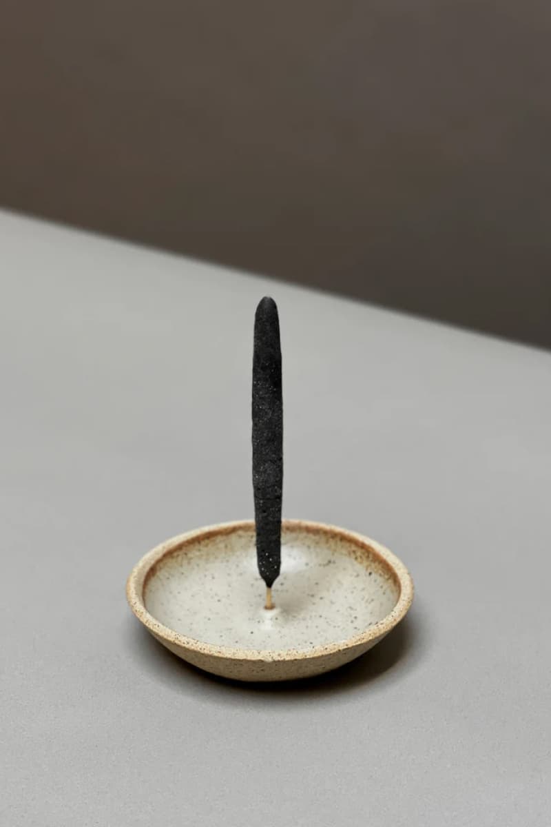 Stoneware Incense Holder (Piker White) - Incense Holders