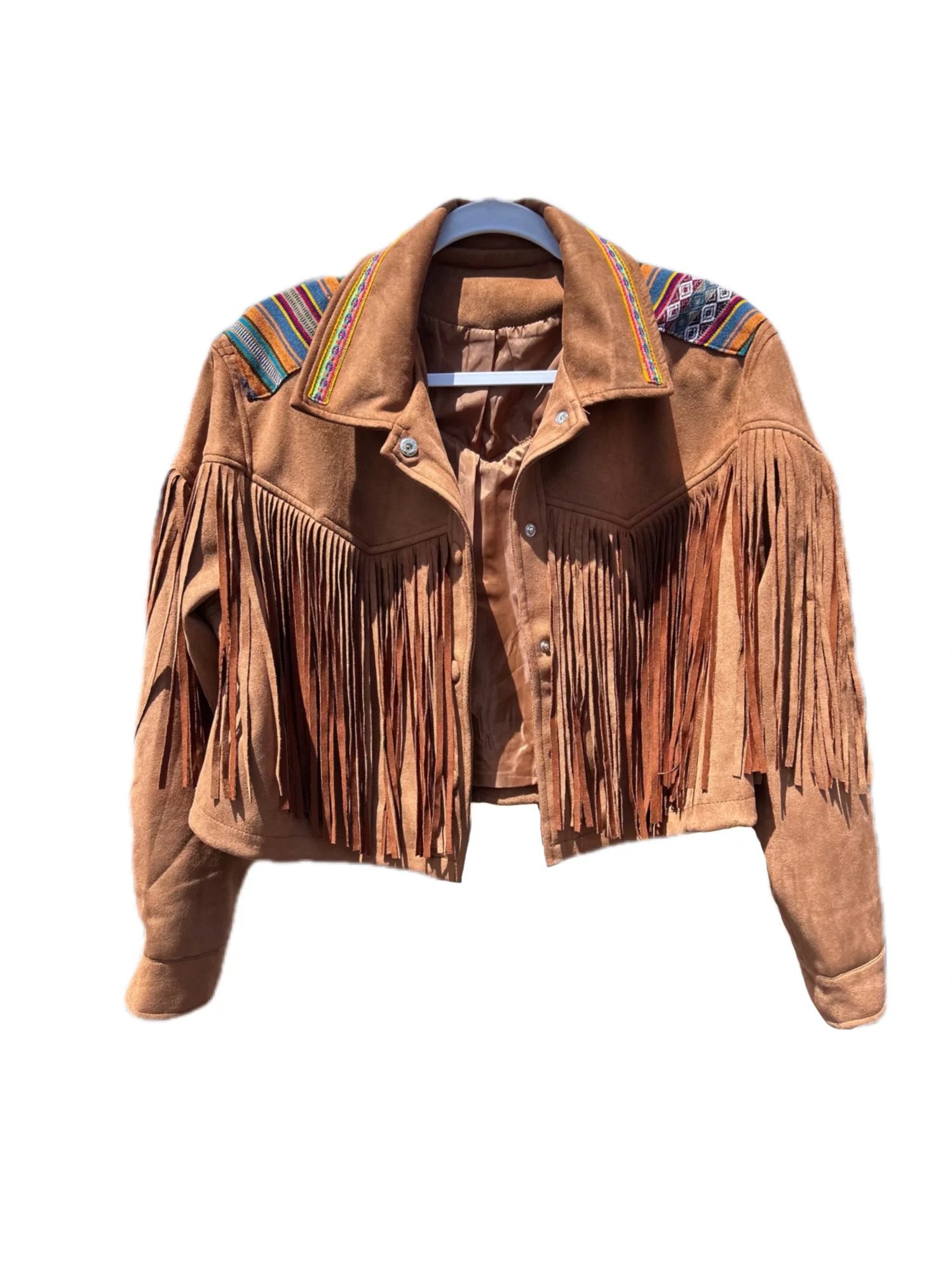 Suede Fringe Jacket - Coats & Jackets