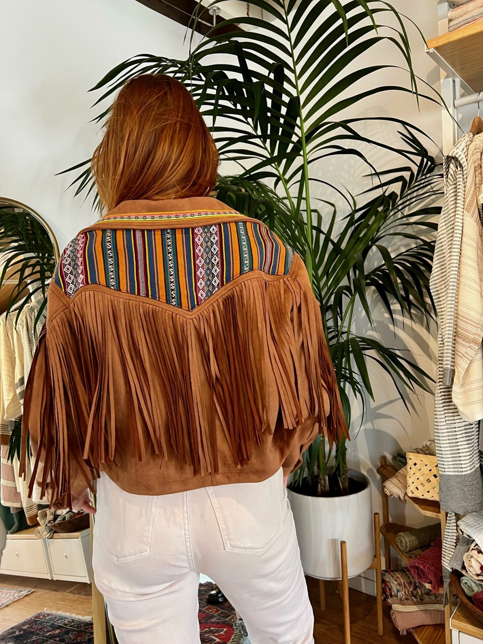 Suede Fringe Jacket - Coats & Jackets