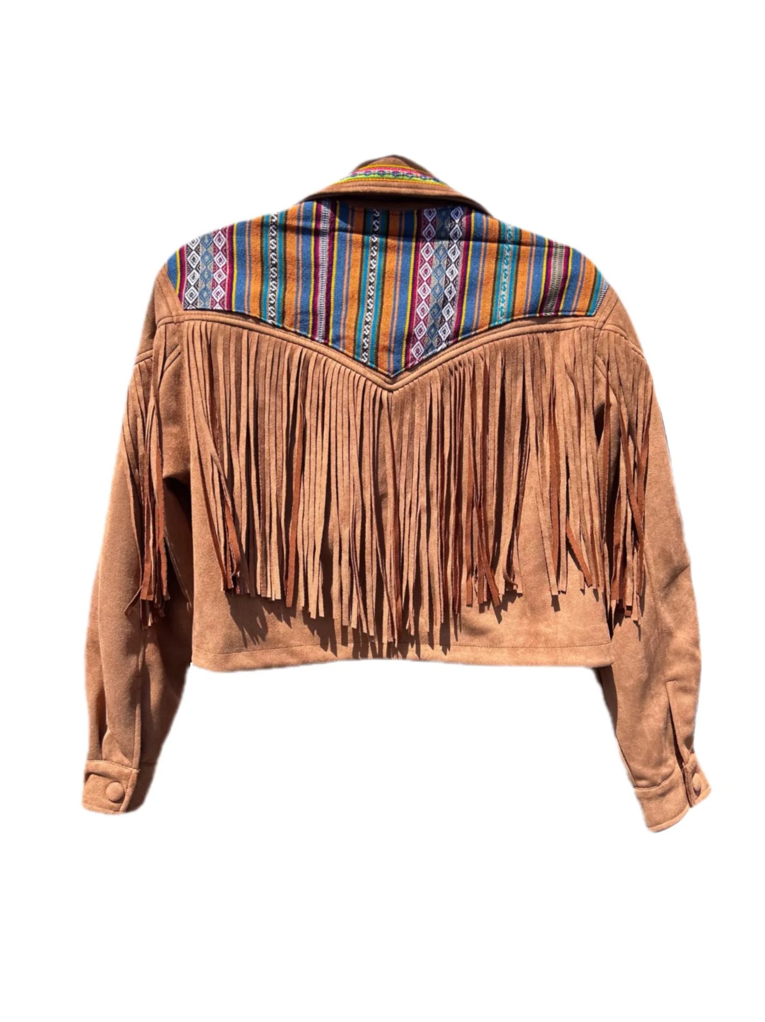 Suede Fringe Jacket - Coats & Jackets