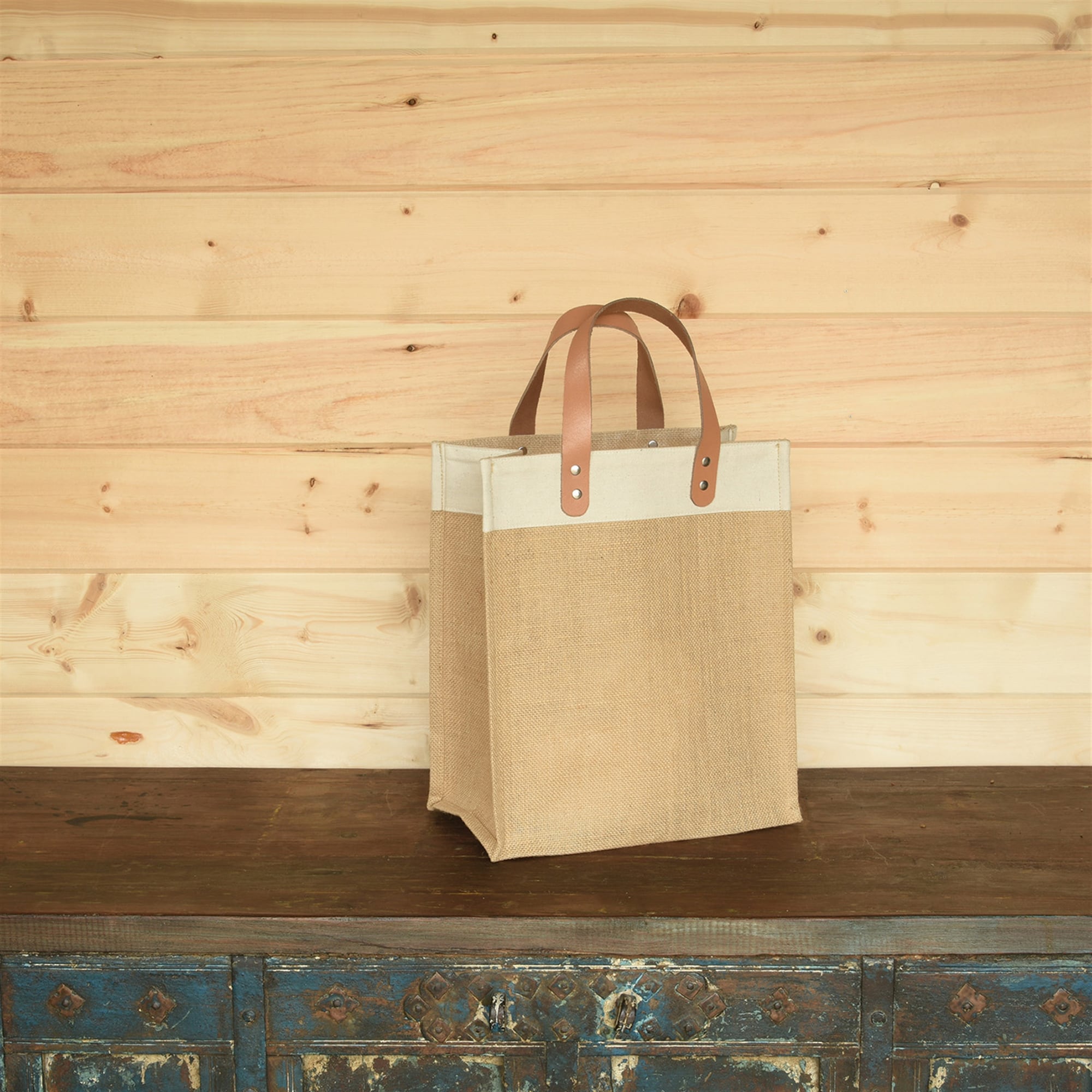 Uptown Tote with Leather Handles - Tote Bag