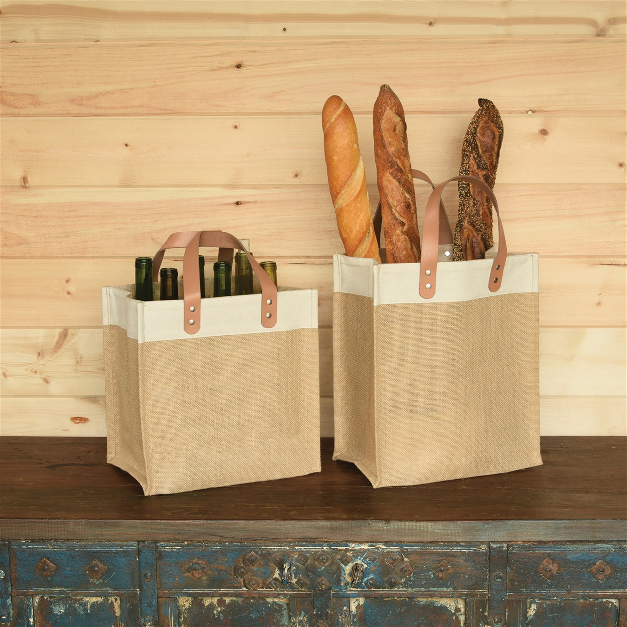 Uptown Tote with Leather Handles - Tote Bag