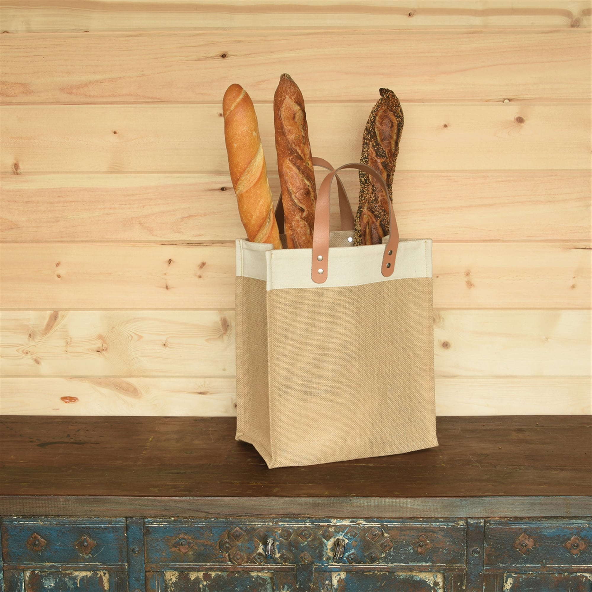 Uptown Tote with Leather Handles - Tote Bag