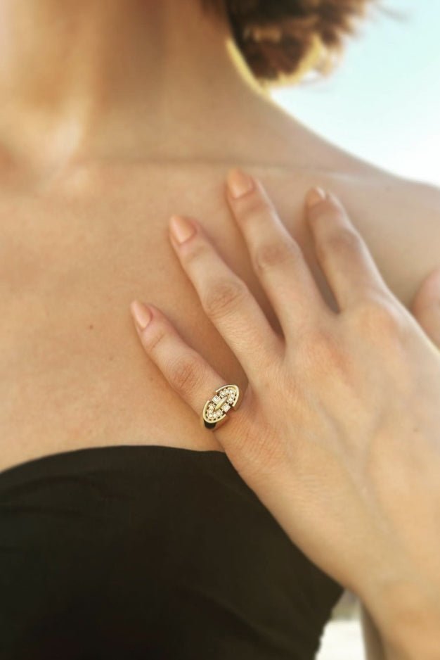 Utrecht 18K Gold Filled Designer Ring - Rings