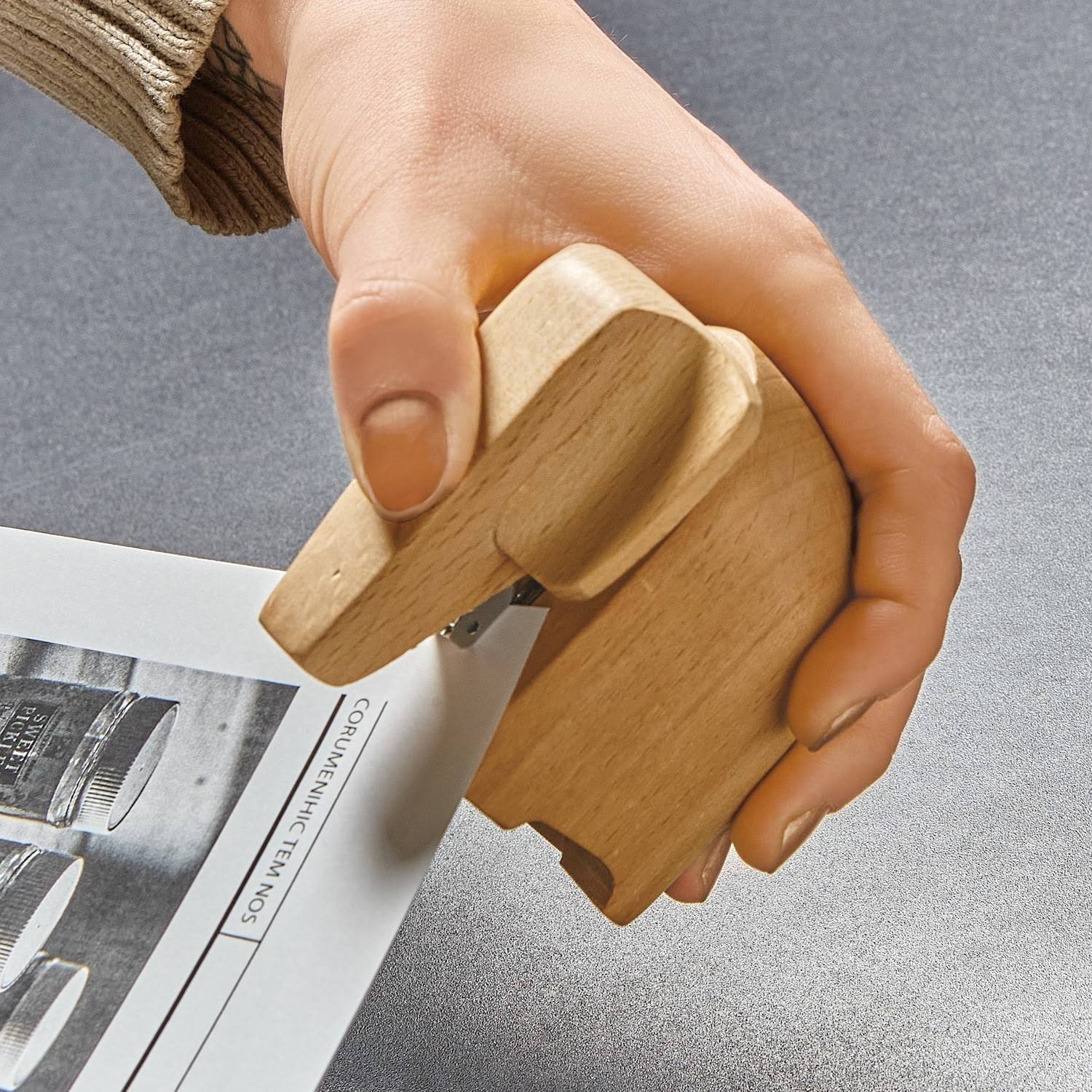 Wooden Baby Elephant Stapler - Stapler