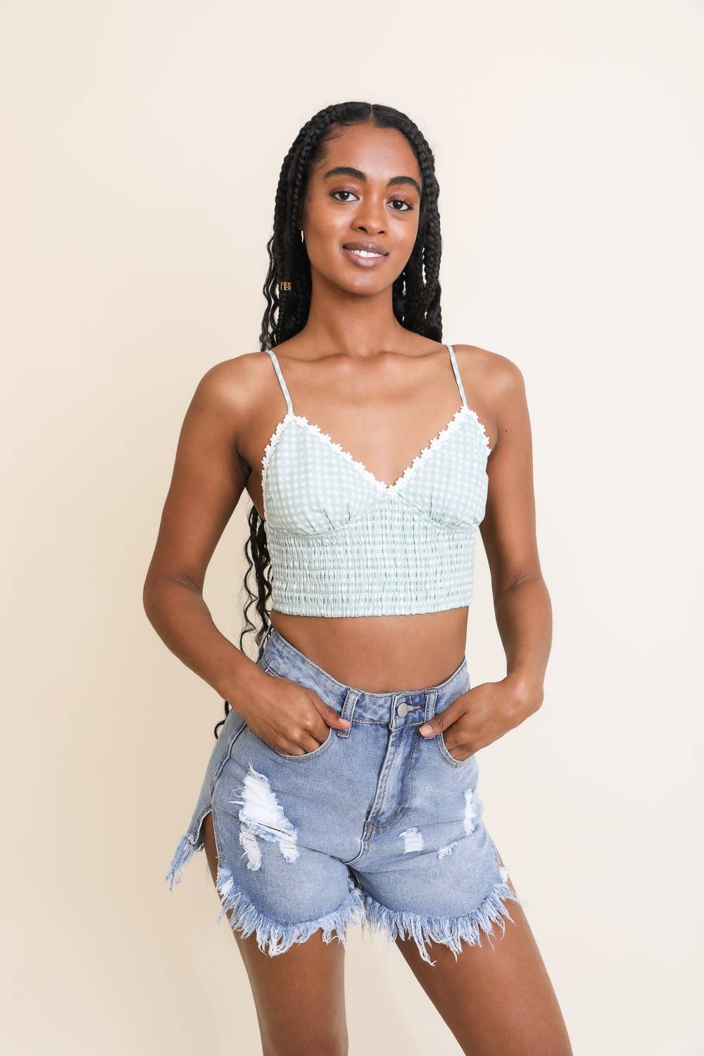 Breezy Summer Brami (Sage) - Small - Bralette