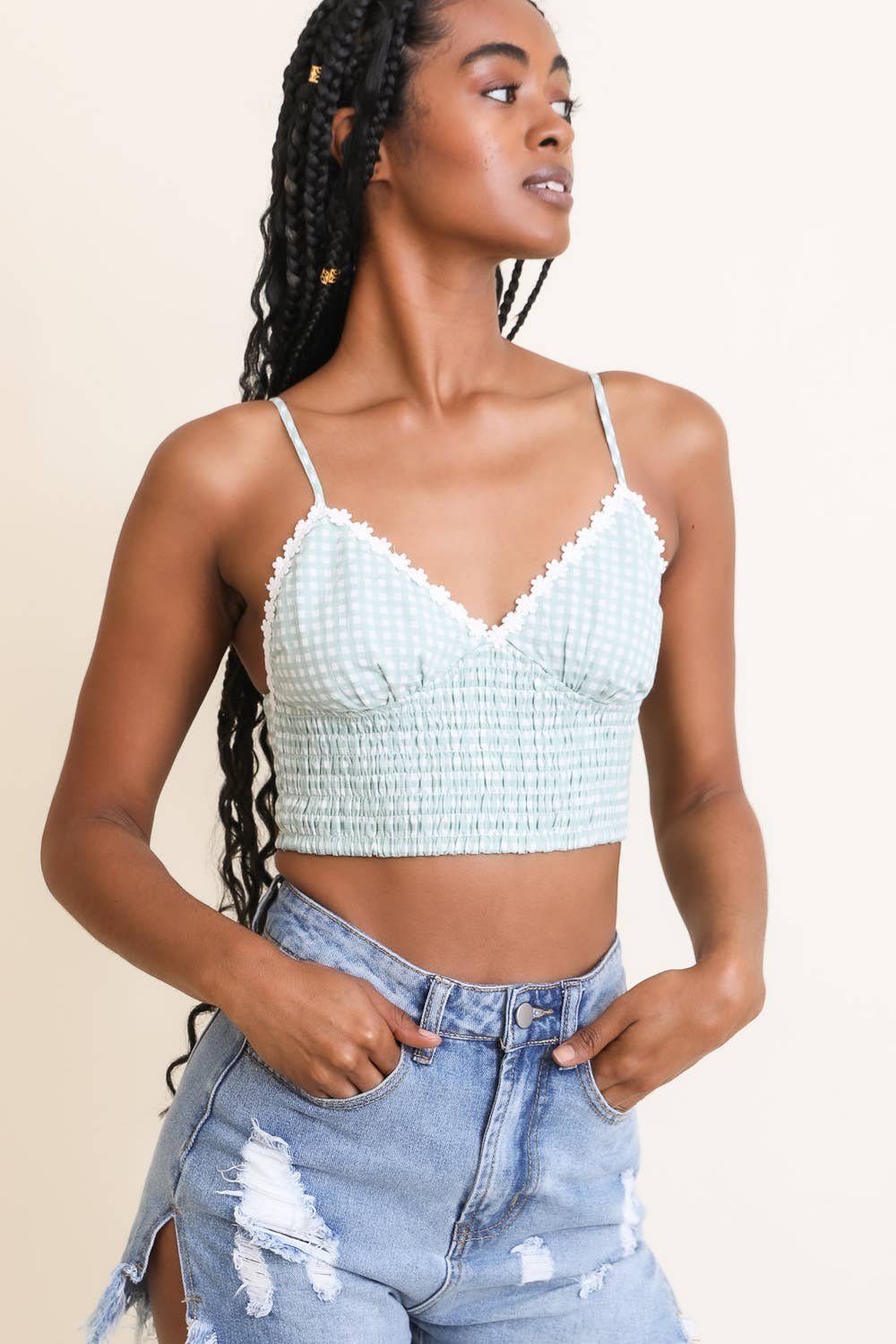 Breezy Summer Brami (Sage) - Small - Bralette