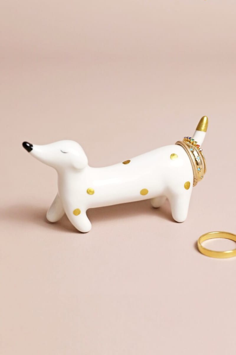 Ceramic Sausage Dog Ring Holder - Ring Holder