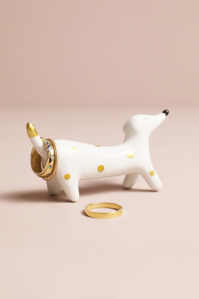 Ceramic Sausage Dog Ring Holder - Ring Holder